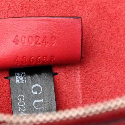 Gucci GG Supreme Monogram Suede Small Dionysus Shoulder Bag Beige Ebony Vulcanic Red 7 of 13
