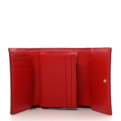 MCM Visetos Tri-Fold Flap Wallet Red 5 of 7