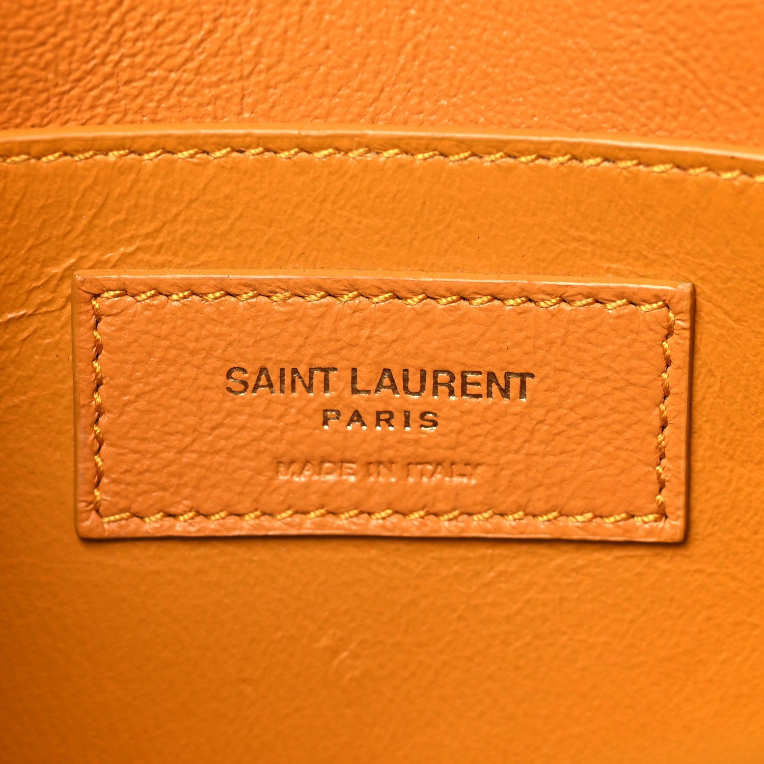 Saint Laurent Smooth Calfskin Manhattan Baguette Cheddar 5 of 9