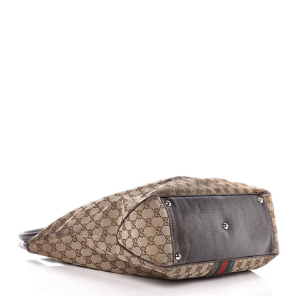 Gucci Monogram Web Tote Brown 4 of 27