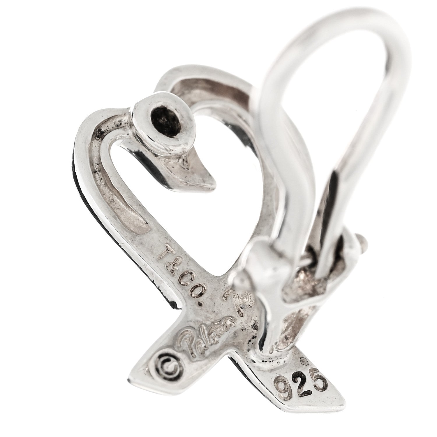 Tiffany Sterling Silver Paloma Picasso Loving Heart Clip On Earrings 4 of 4
