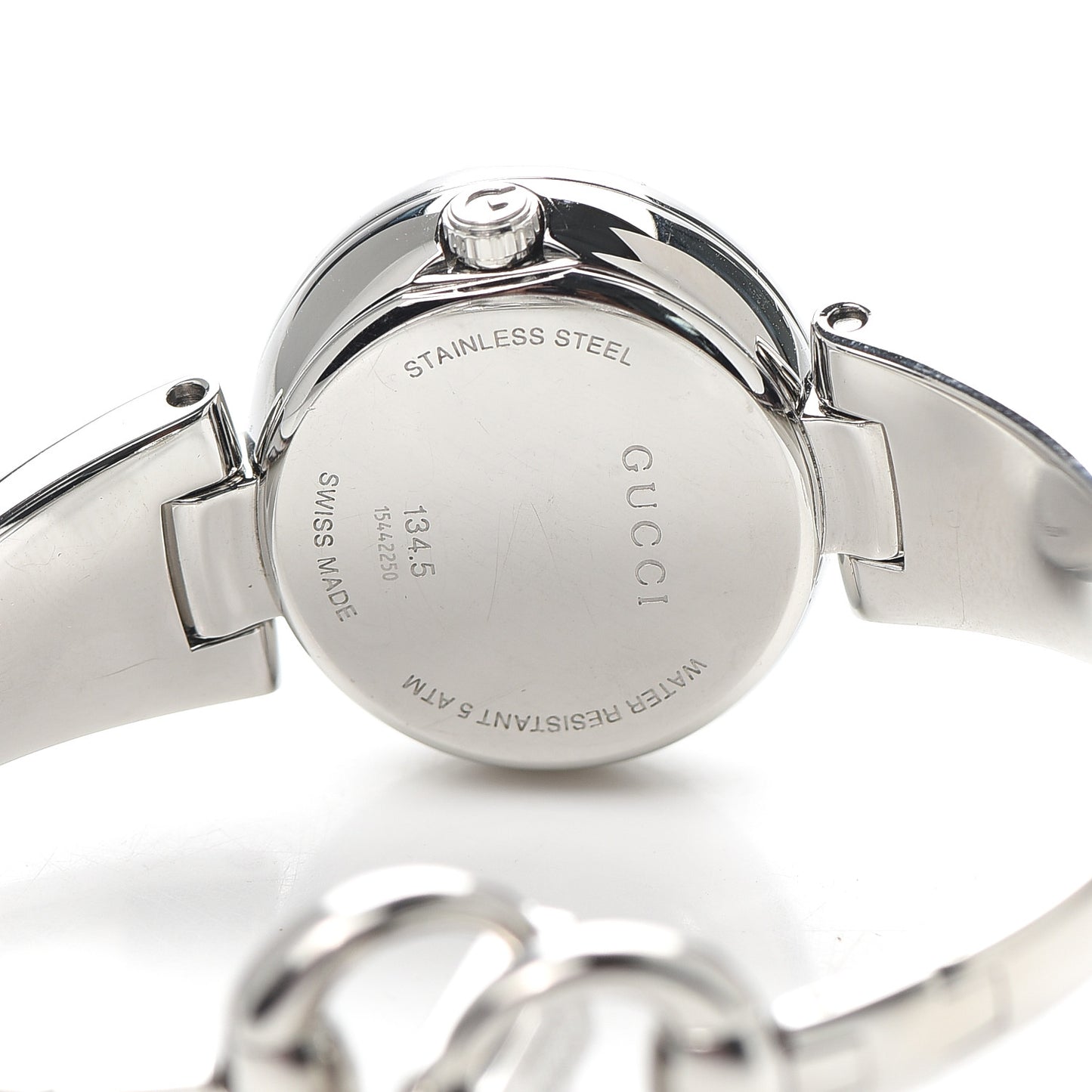 Stainless Steel Mother of Pearl 27mm Guccissima Quartz Watch