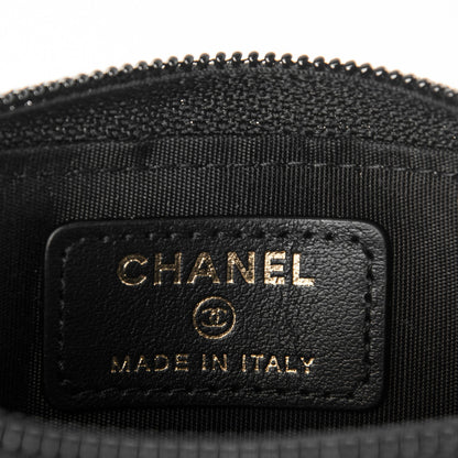 Chanel Caviar Quilted Boy Zip Around Coin Purse Wallet Black 6 of 7