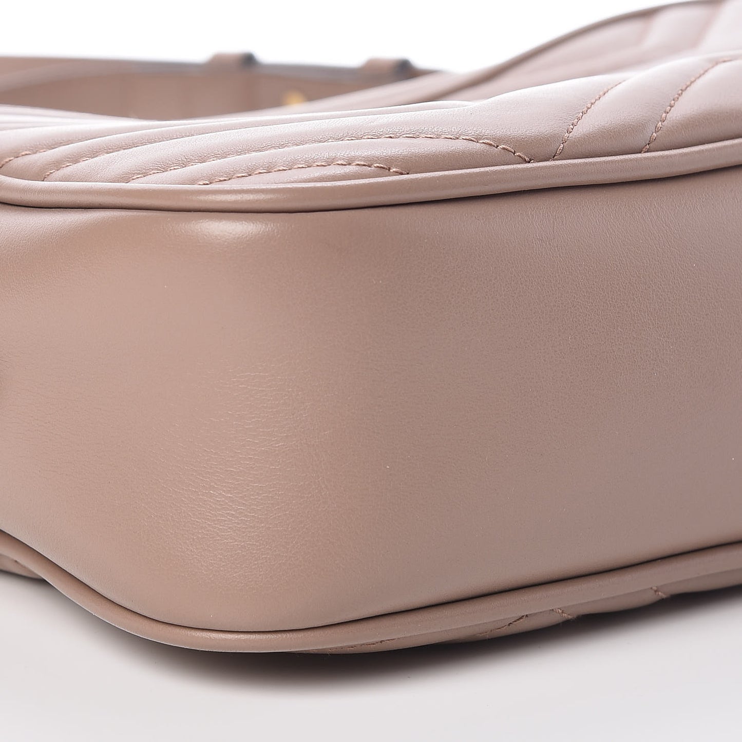 Calfskin Matelasse Small GG Marmont Chain Shoulder Bag Taupe