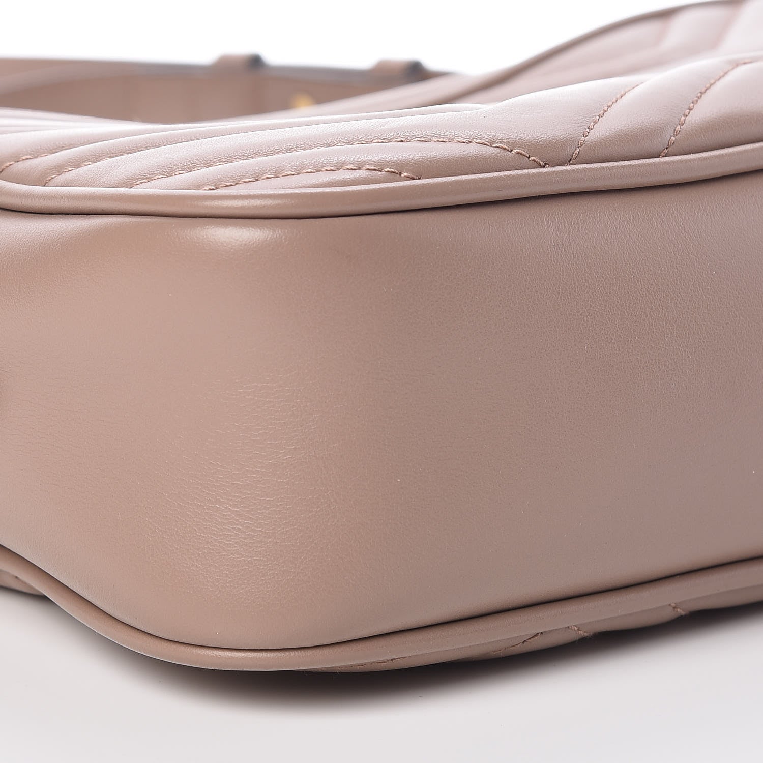 Gucci Calfskin Matelasse Small GG Marmont Chain Shoulder Bag Taupe 8 of 9