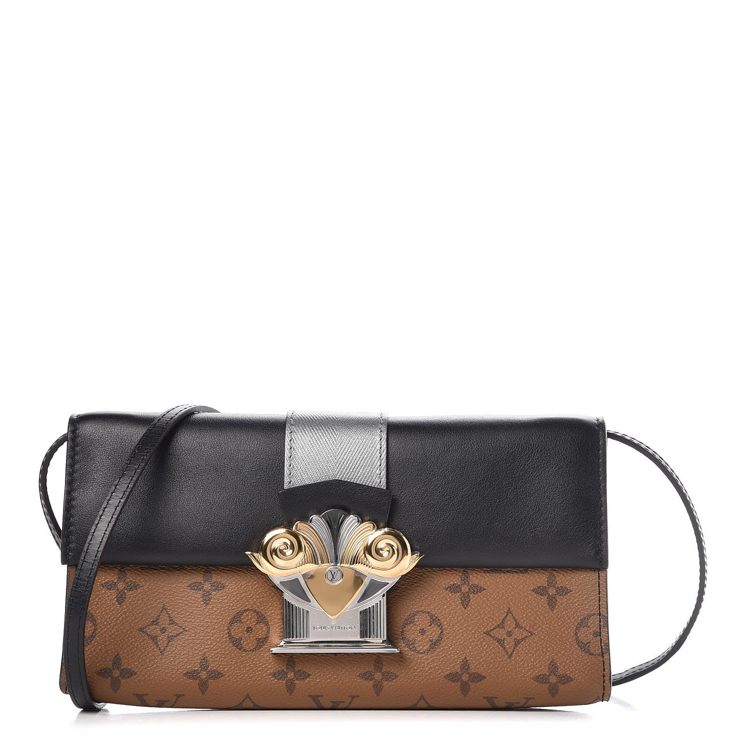 Louis Vuitton Calfskin Reverse Monogram Column Clutch 1 of 9