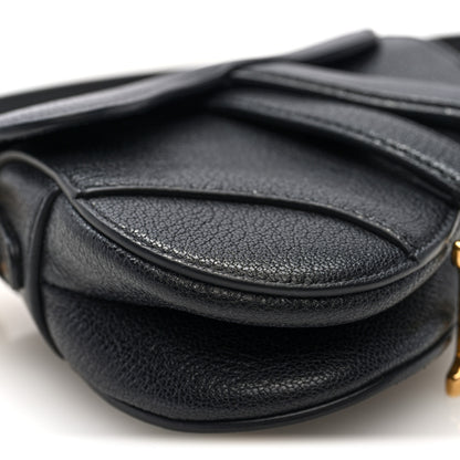 Christian Dior Goatskin Micro Saddle Bag With Strap Black 8 of 10