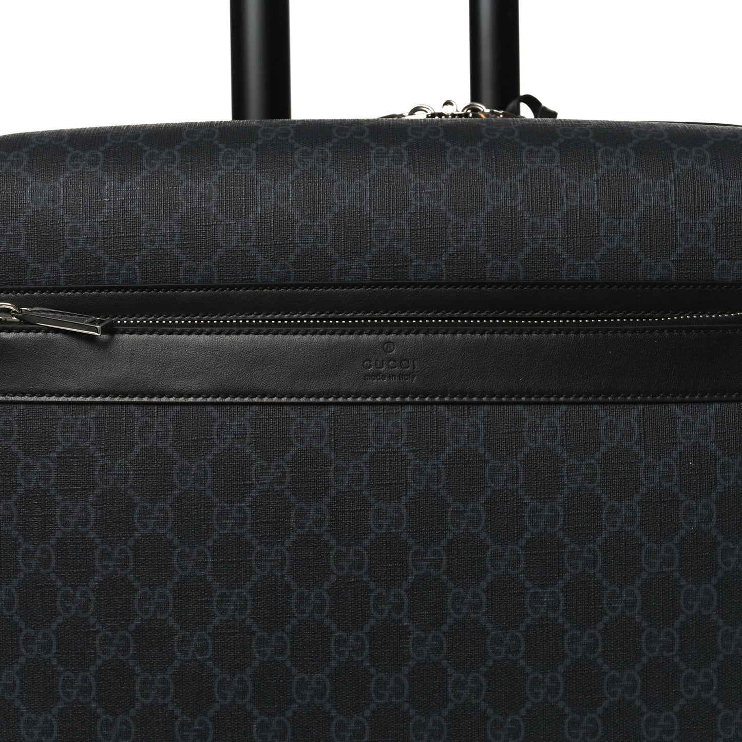 GG Supreme Monogram Calfskin Small Carry On Trolley Black
