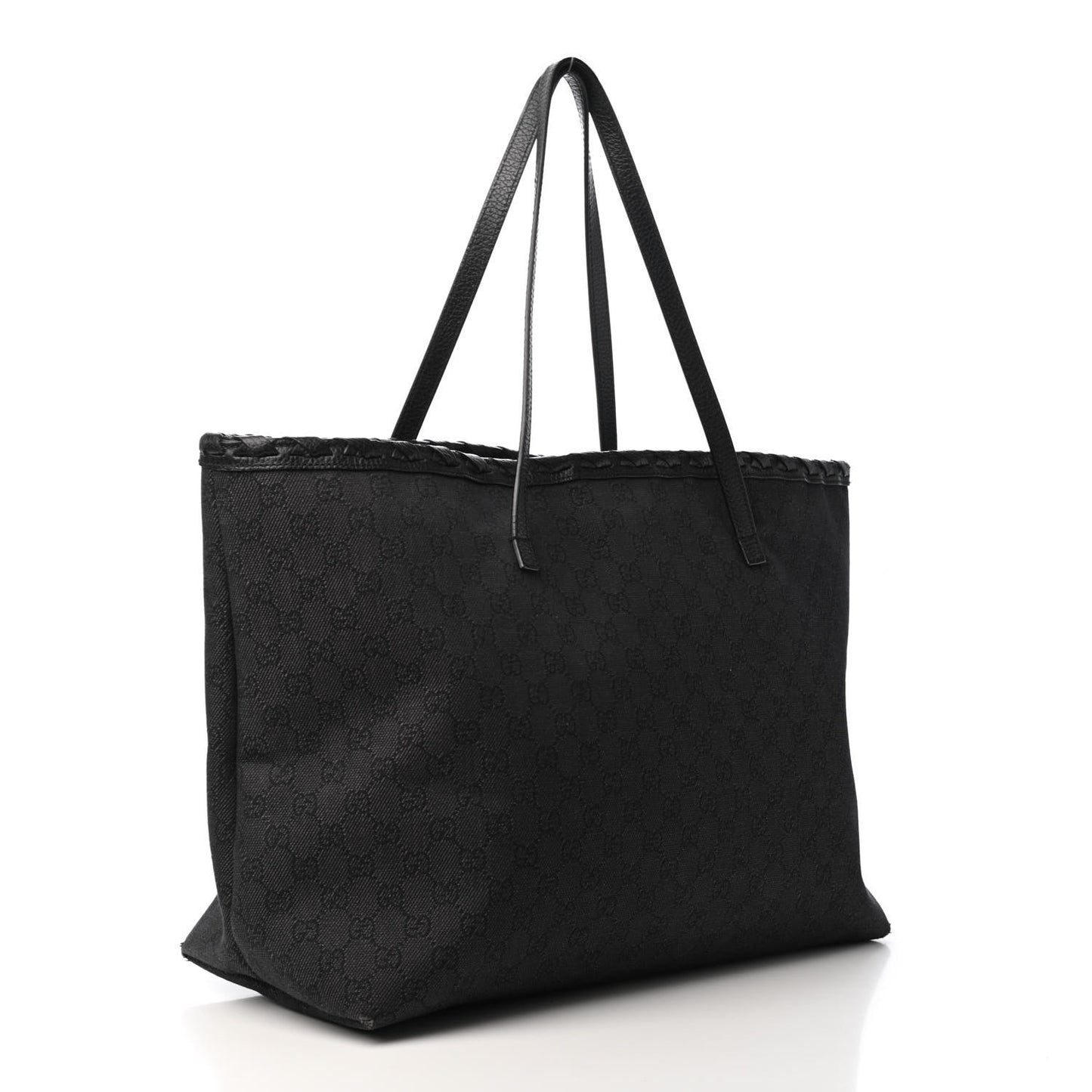 Monogram Peggy Braided Tote Black