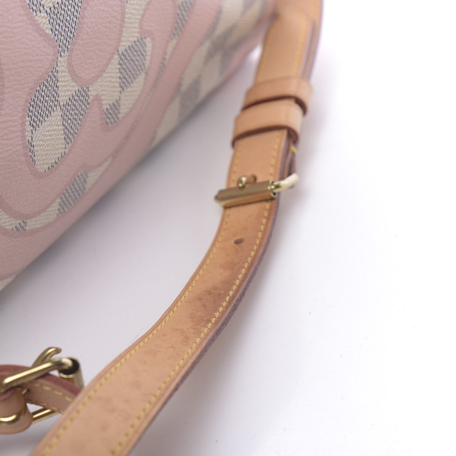 Louis Vuitton Damier Azur Tahitienne Speedy Bandouliere 30 Rose Ballerine 13 of 14