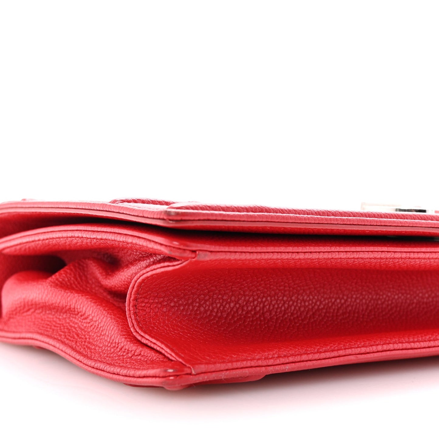 Grained Calfskin Medium Diorama Flap Bag Red