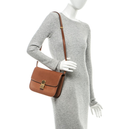 Celine Smooth Calfskin Medium Classic Box Flap Bag Camel 2 of 7