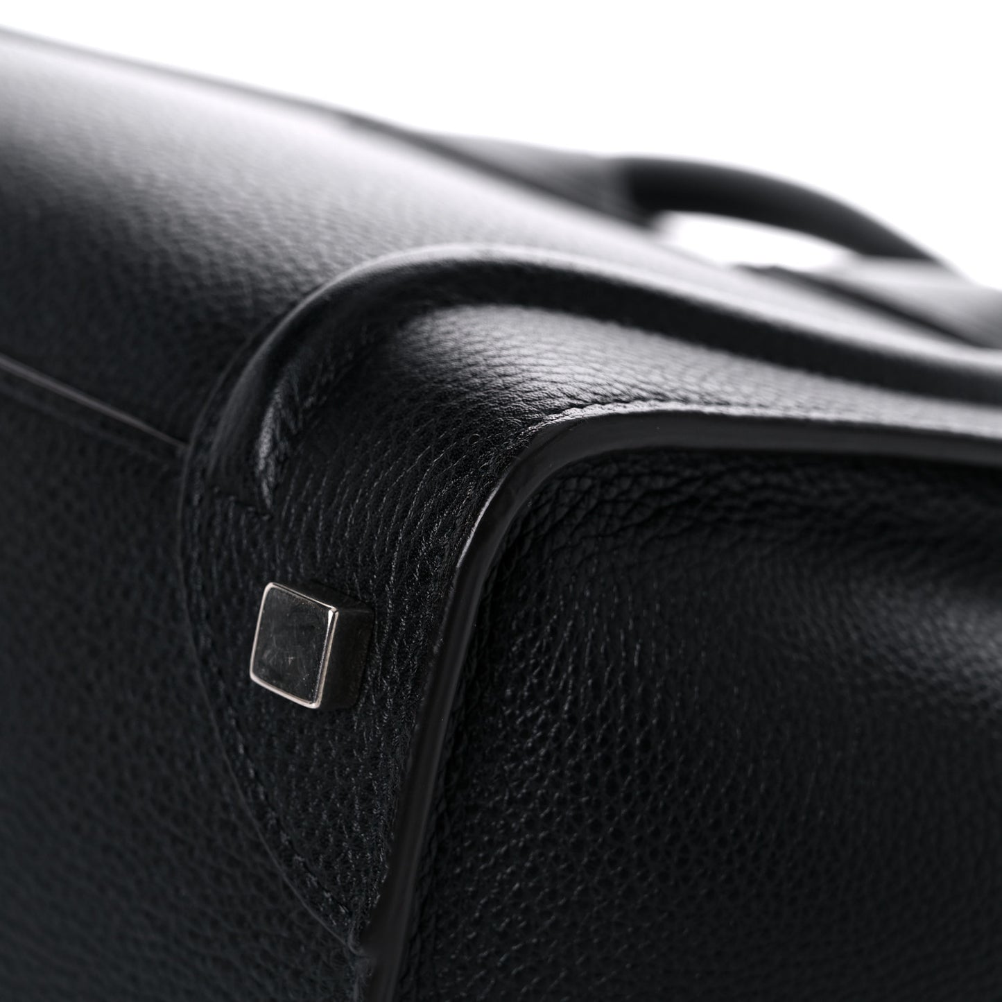 Drummed Calfskin Micro Luggage Black