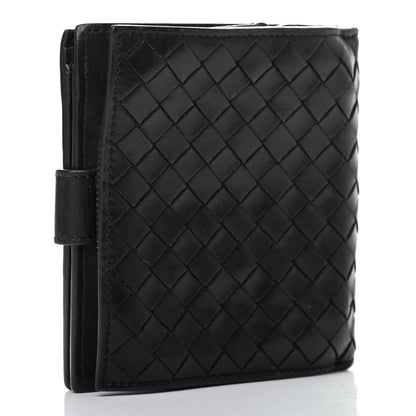 Bottega Veneta Nappa Intrecciato French Flap Wallet Black 2 of 6
