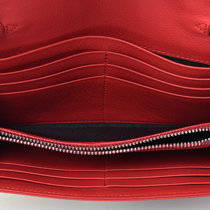 MCM Visetos Large Patricia Wallet On Chain Black Red 4 of 8