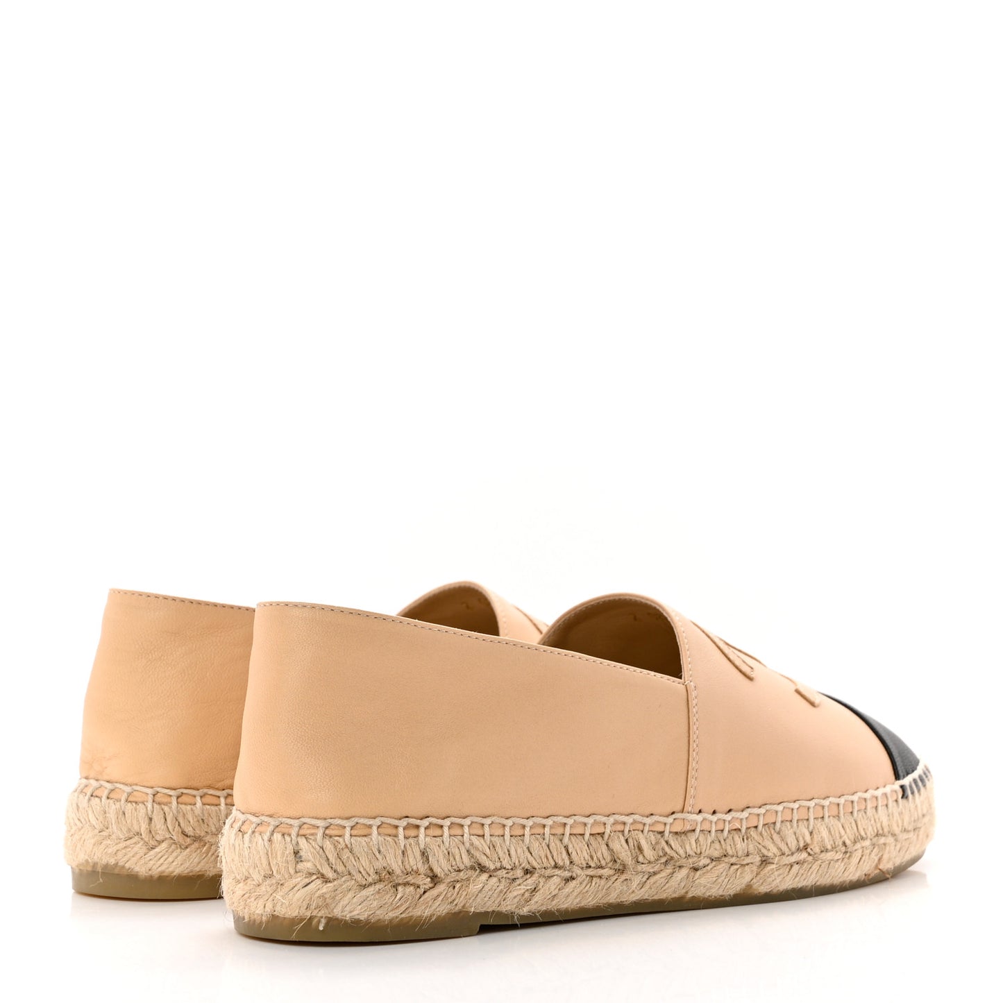 Lambskin CC Espadrilles 39 Beige Black