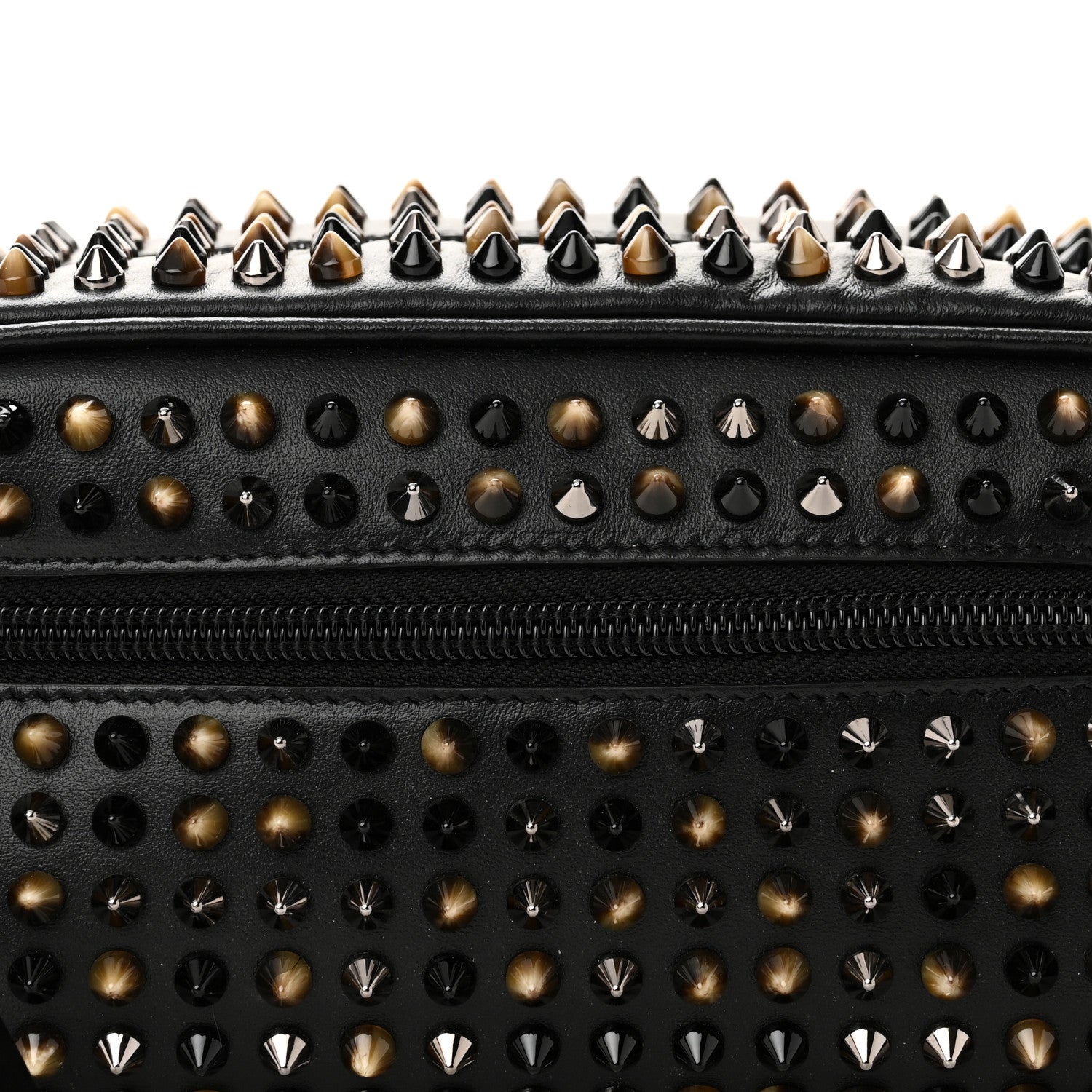 Christian Louboutin Calfskin Spikes Mens Blaster Toiletry Bag Black 8 of 10