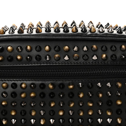Christian Louboutin Calfskin Spikes Mens Blaster Toiletry Bag Black 8 of 10