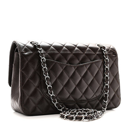 Chanel Caviar Quilted Medium Double Flap Brown 3 of 10