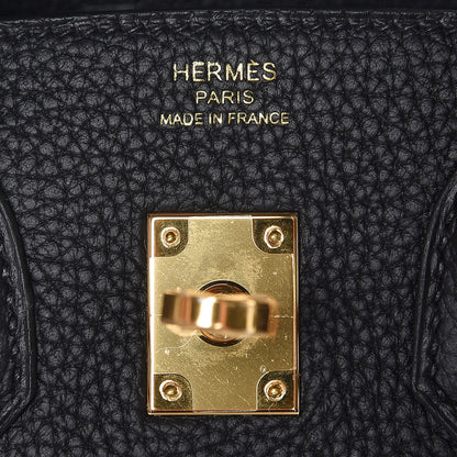 Hermes Togo Birkin 25 Black 6 of 8
