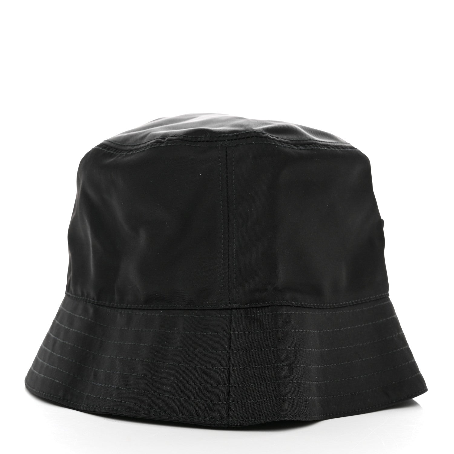 Prada Re-Nylon Rubber Logo Mens Bucket Hat L Black 5 of 8