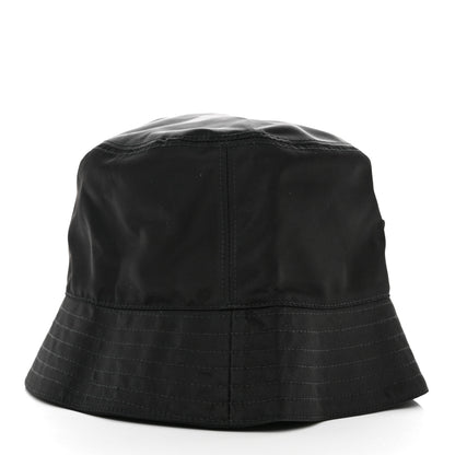 Prada Re-Nylon Rubber Logo Mens Bucket Hat L Black 5 of 8