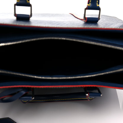 Louis Vuitton Epi Soufflot MM NM Marine Rouge 4 of 8