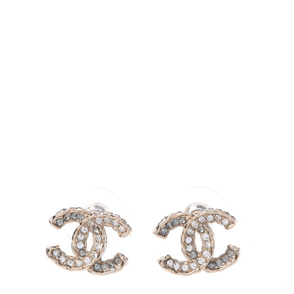 Chanel Crystal CC Earrings Gold 1 of 4