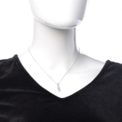 Tiffany Platinum Diamond Jazz Graduated Drop Pendant Necklace 2 of 7