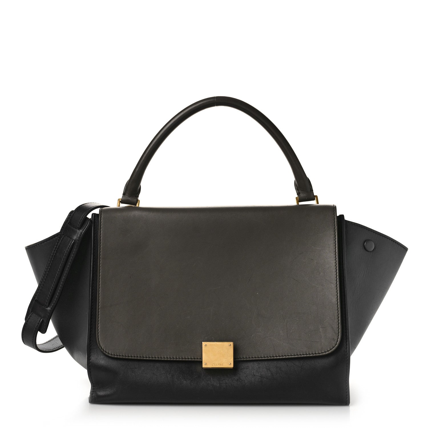 Celine Smooth Calfskin Medium Tri-Color Trapeze Anthracite 1 of 10
