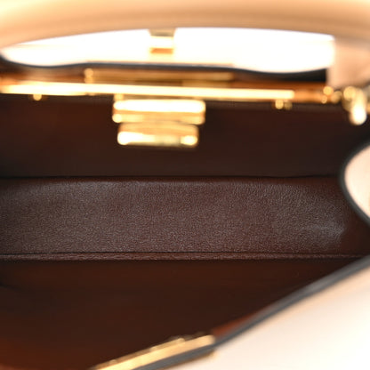 Fendi Vitello Seta Nappa Bi-Color Small Peekaboo I SEE U Satchel Miele Scuro Light Rose Ghianda 7 of 13
