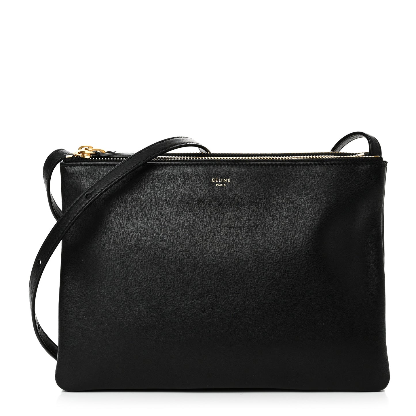 Lambskin Large Trio Crossbody Bag Black