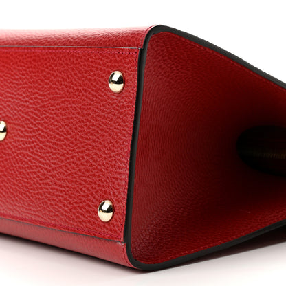 Gucci Dollar Calfskin Medium Soho Top Handle Satchel Hibiscus Red 10 of 10