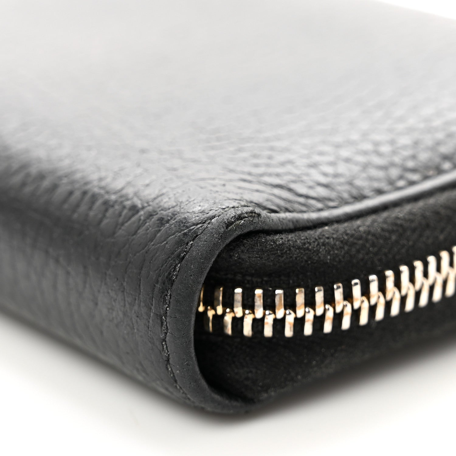 Gucci Dollar Calfskin Medium Swing Zip Around Wallet Black 9 of 9