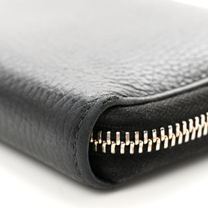 Gucci Dollar Calfskin Medium Swing Zip Around Wallet Black 9 of 9