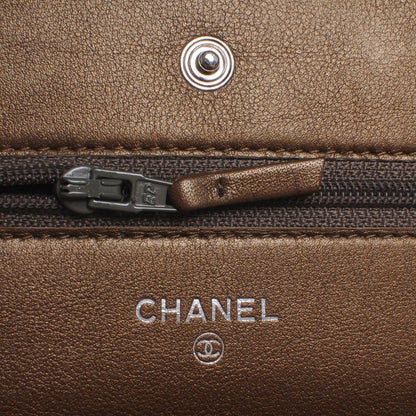 Chanel Caviar Wallet on Chain WOC Metallic 4 of 6