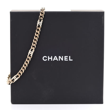 Chanel Metal Enamel Chain CC Choker Gold White 6 of 6