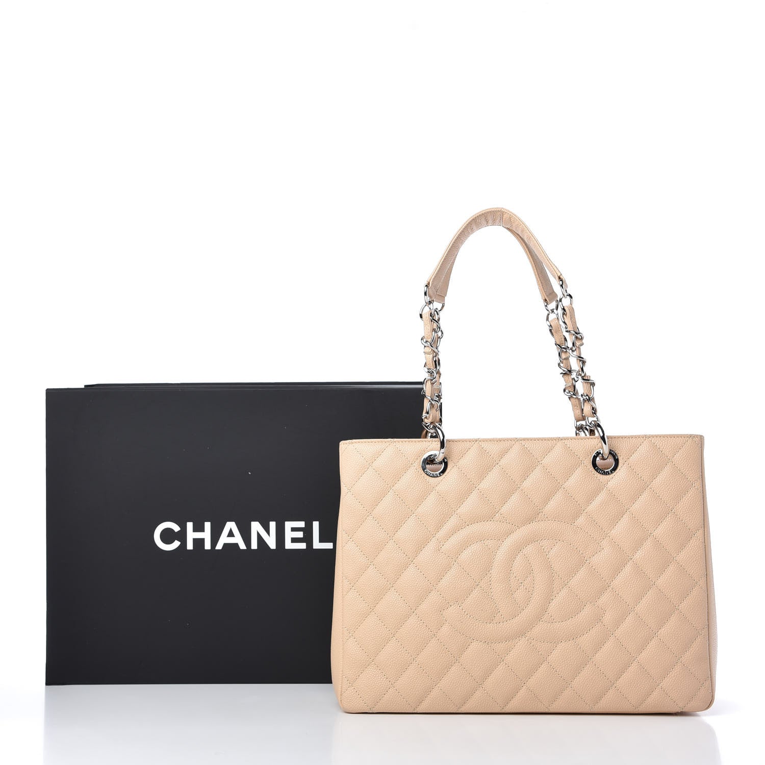Chanel Caviar Quilted Grand Shopping Tote GST Beige Clair 11 of 11