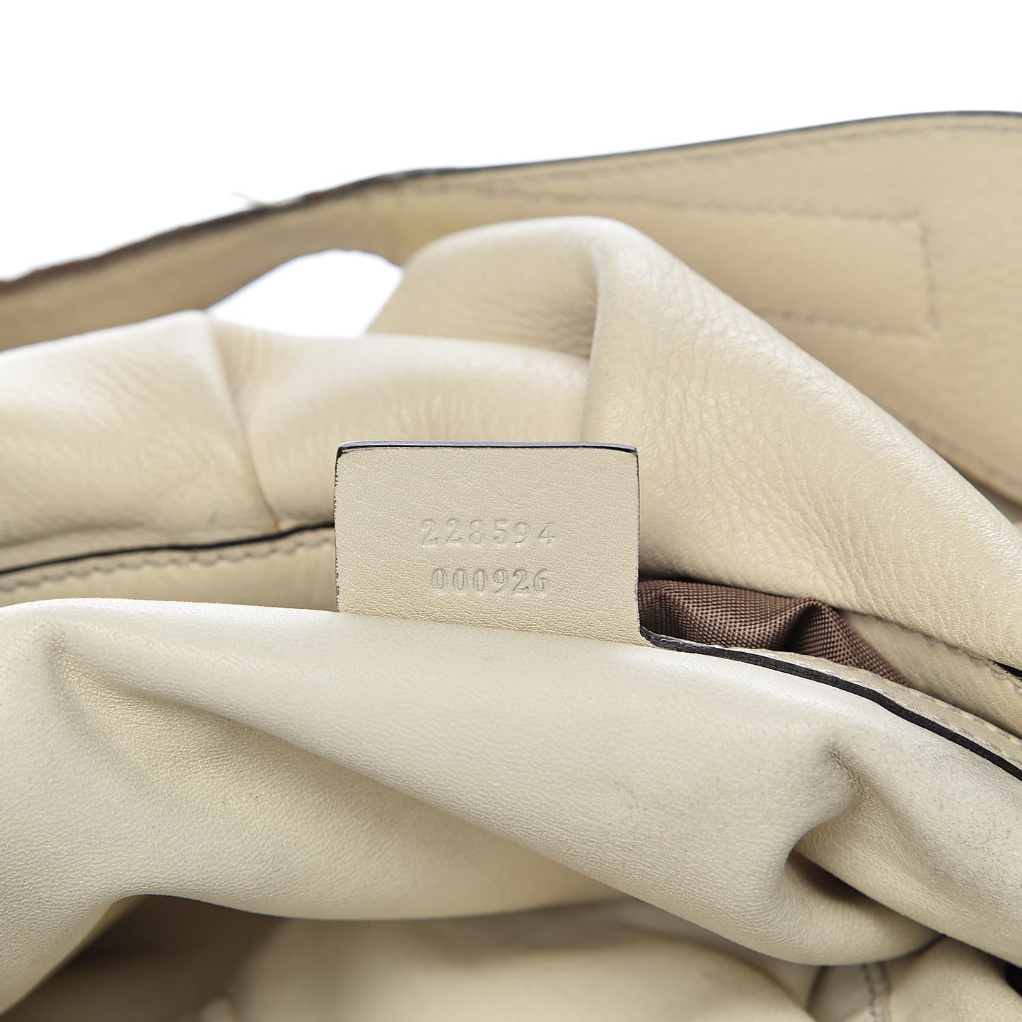 Calfskin Medium Icon Bit Boston Off White