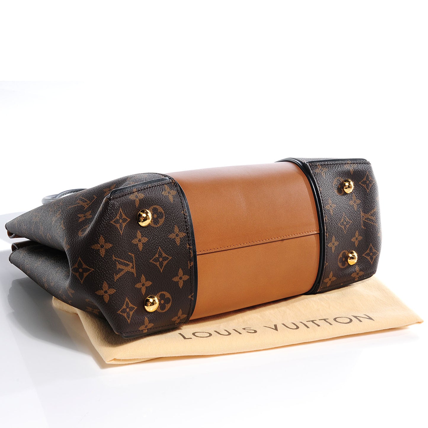 Monogram Cuir Orfevre Tote W PM Noisette