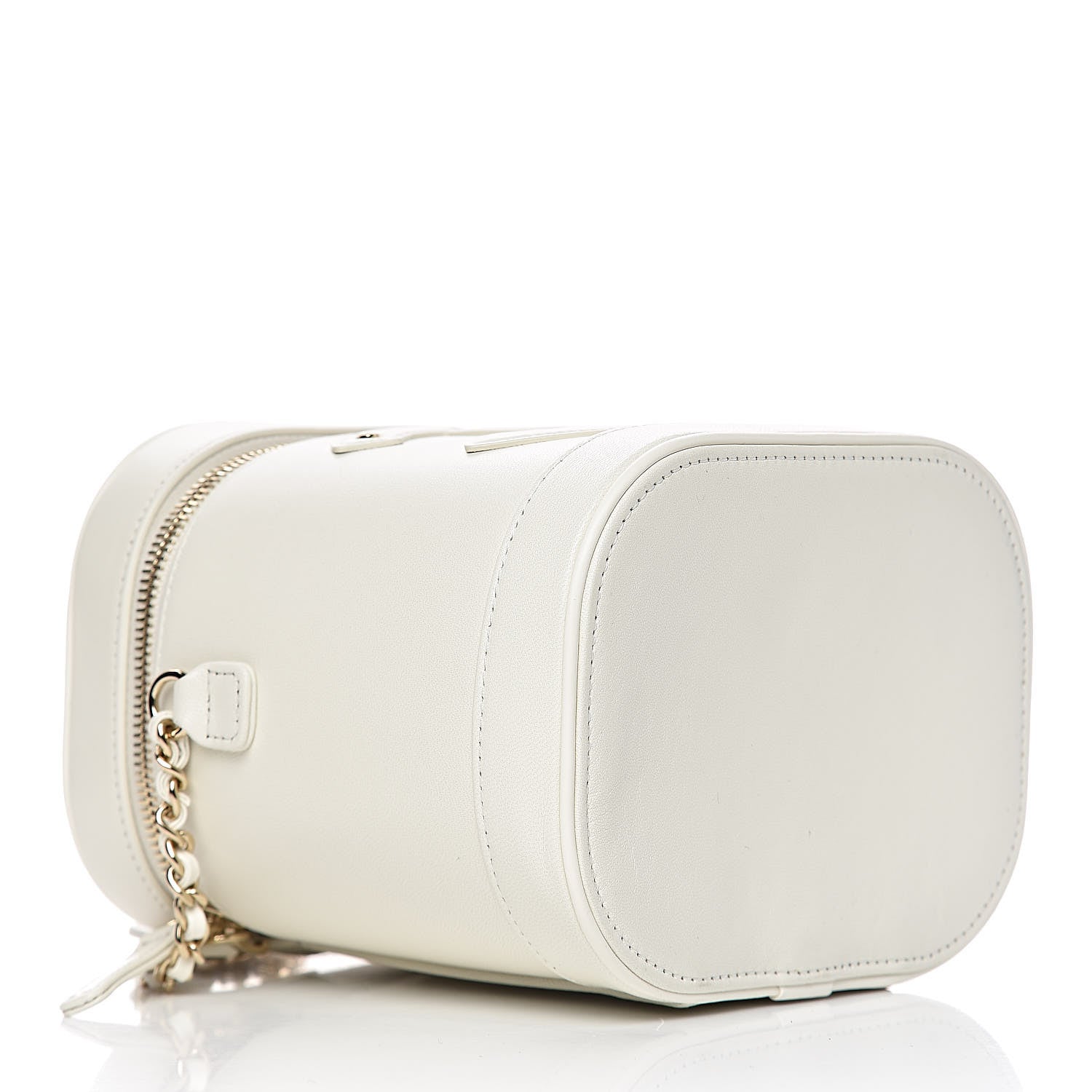 Chanel Lambskin Timeless Vanity Cosmetic Case White 4 of 10