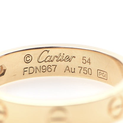 Cartier 18K Yellow Gold Diamond 4mm LOVE Wedding Band Ring 54 6.75 4 of 4