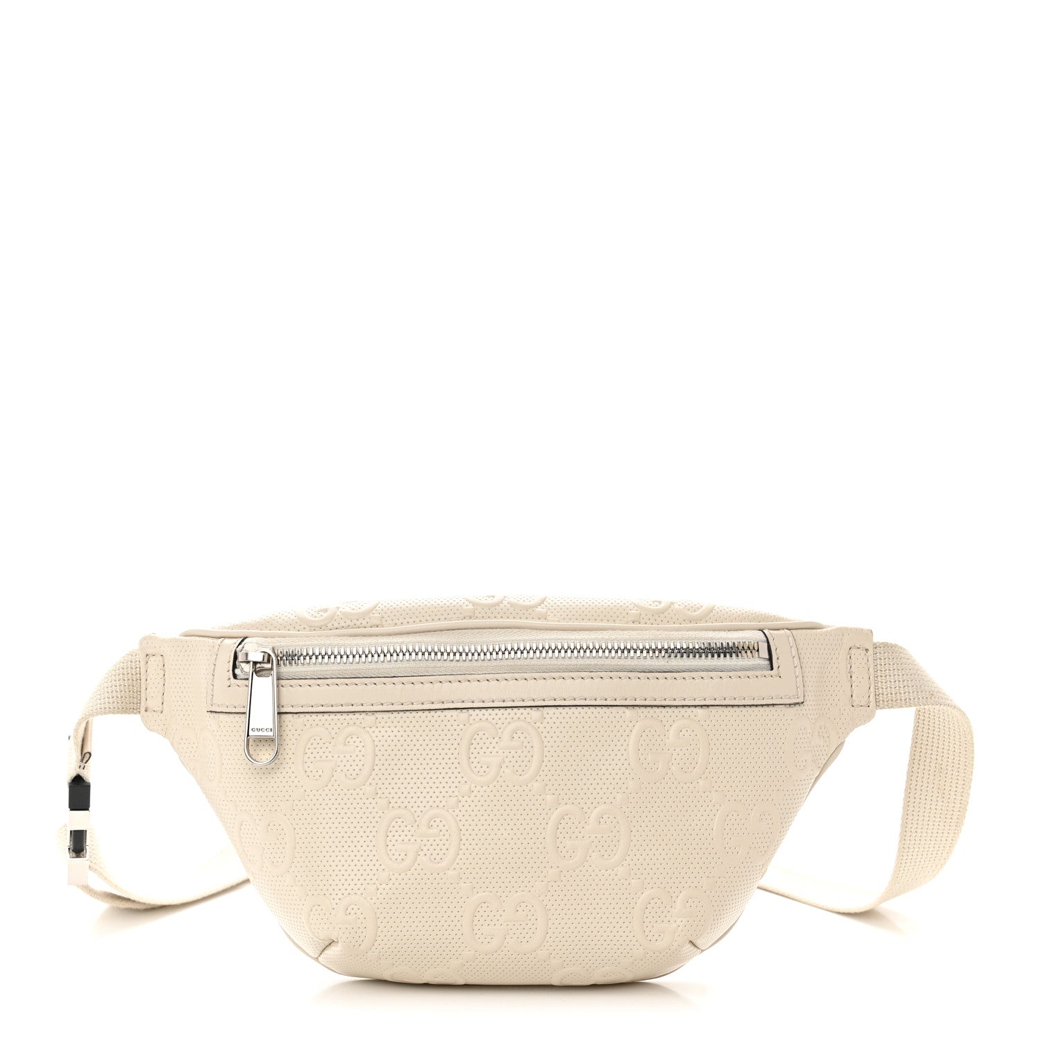 Gucci Calfskin GG Tennis Embossed Belt Bag Mystic White 1 of 11