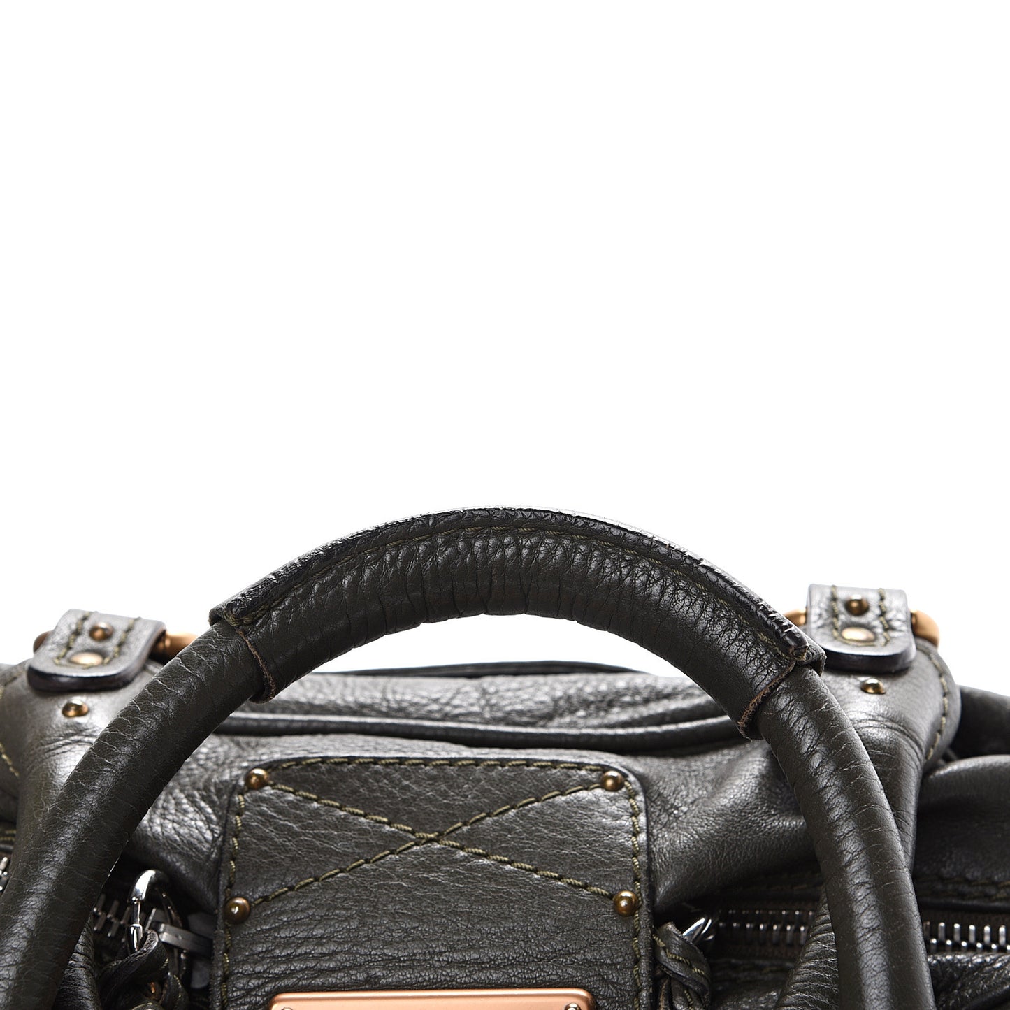 Calfskin Paddington Satchel Brown