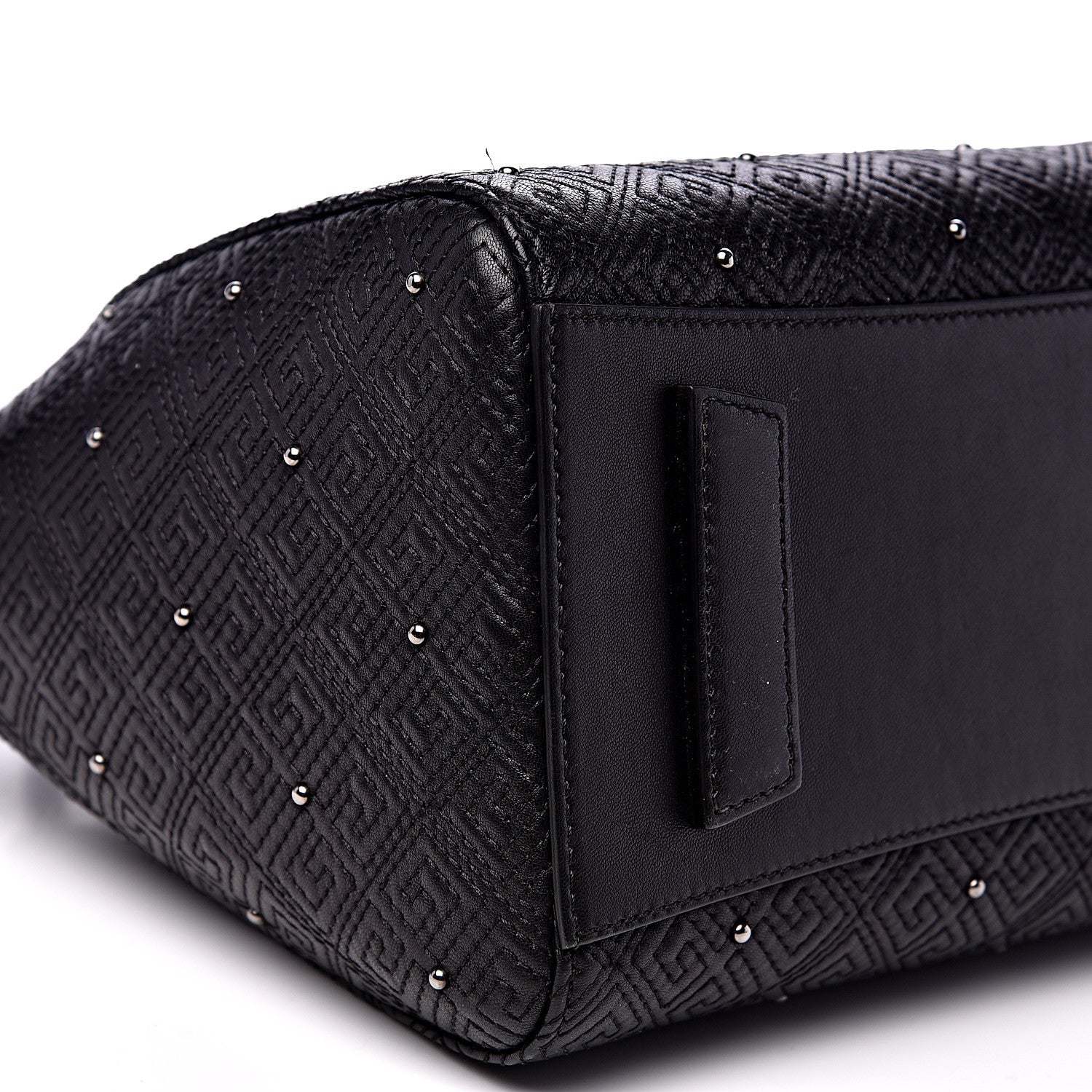 Givenchy Lambskin Logo Embossed Small Studded Antigona Black 9 of 14
