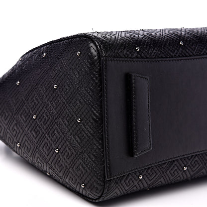 Givenchy Lambskin Logo Embossed Small Studded Antigona Black 9 of 14