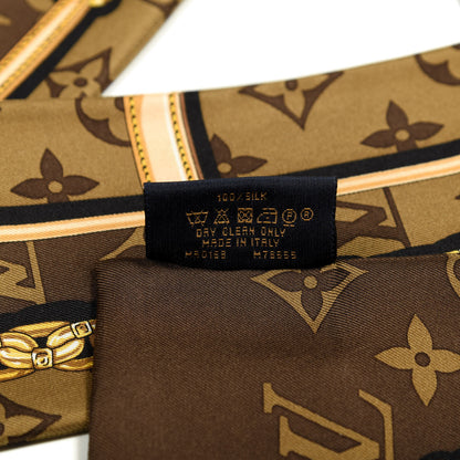 Louis Vuitton Silk Monogram Confidential Bandeau Brown 4 of 4
