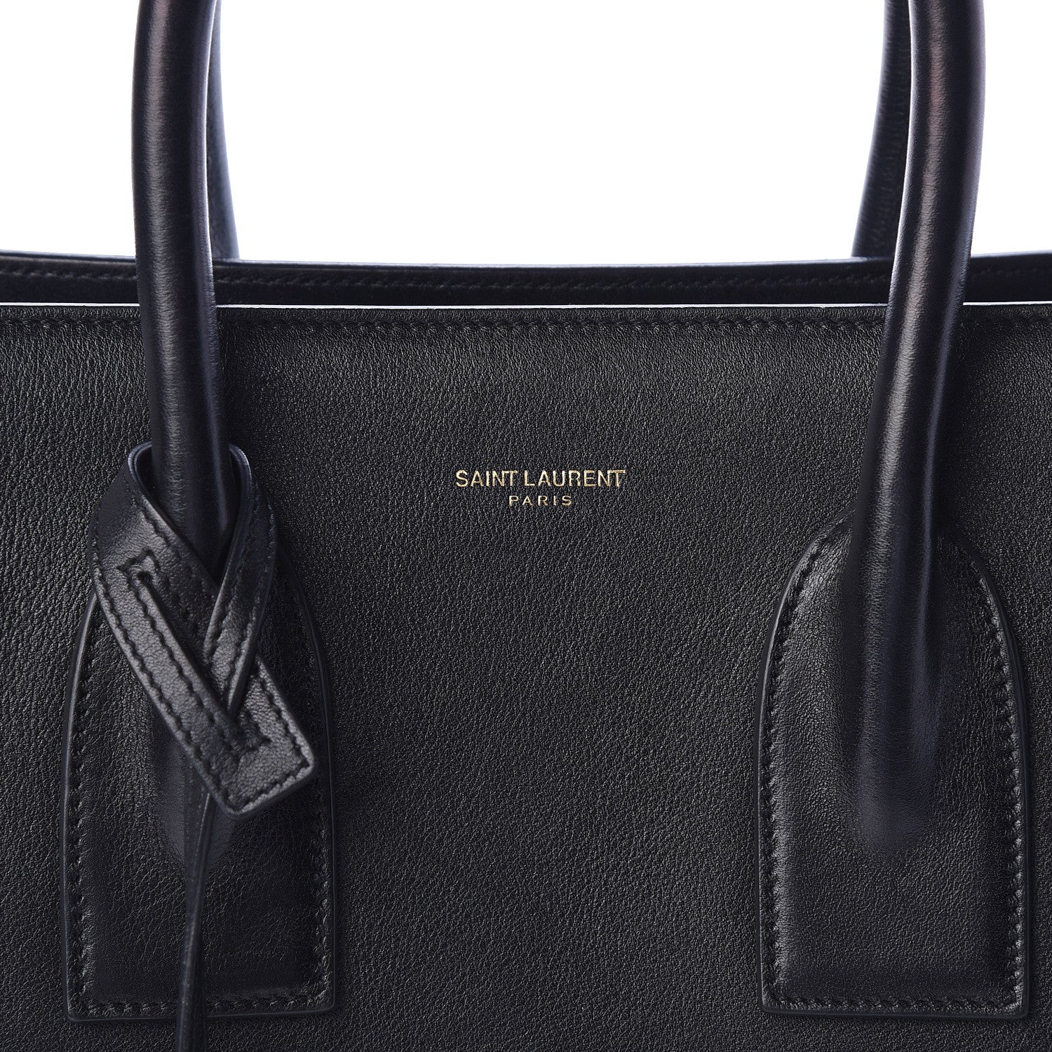 Saint Laurent Grained Calfskin Small Sac De Jour Black 7 of 13