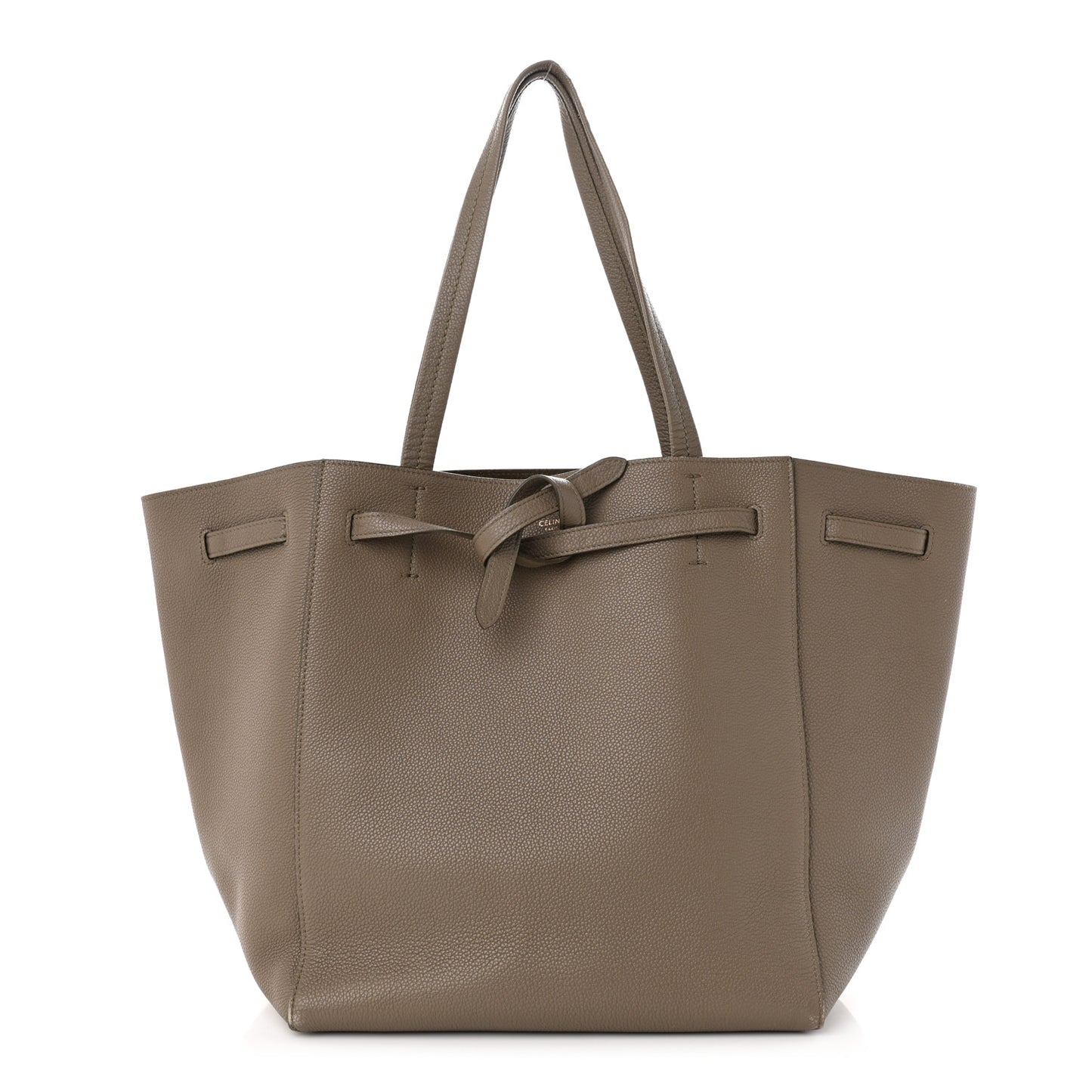 Soft Grained Calfskin Medium Belt Cabas Phantom Taupe
