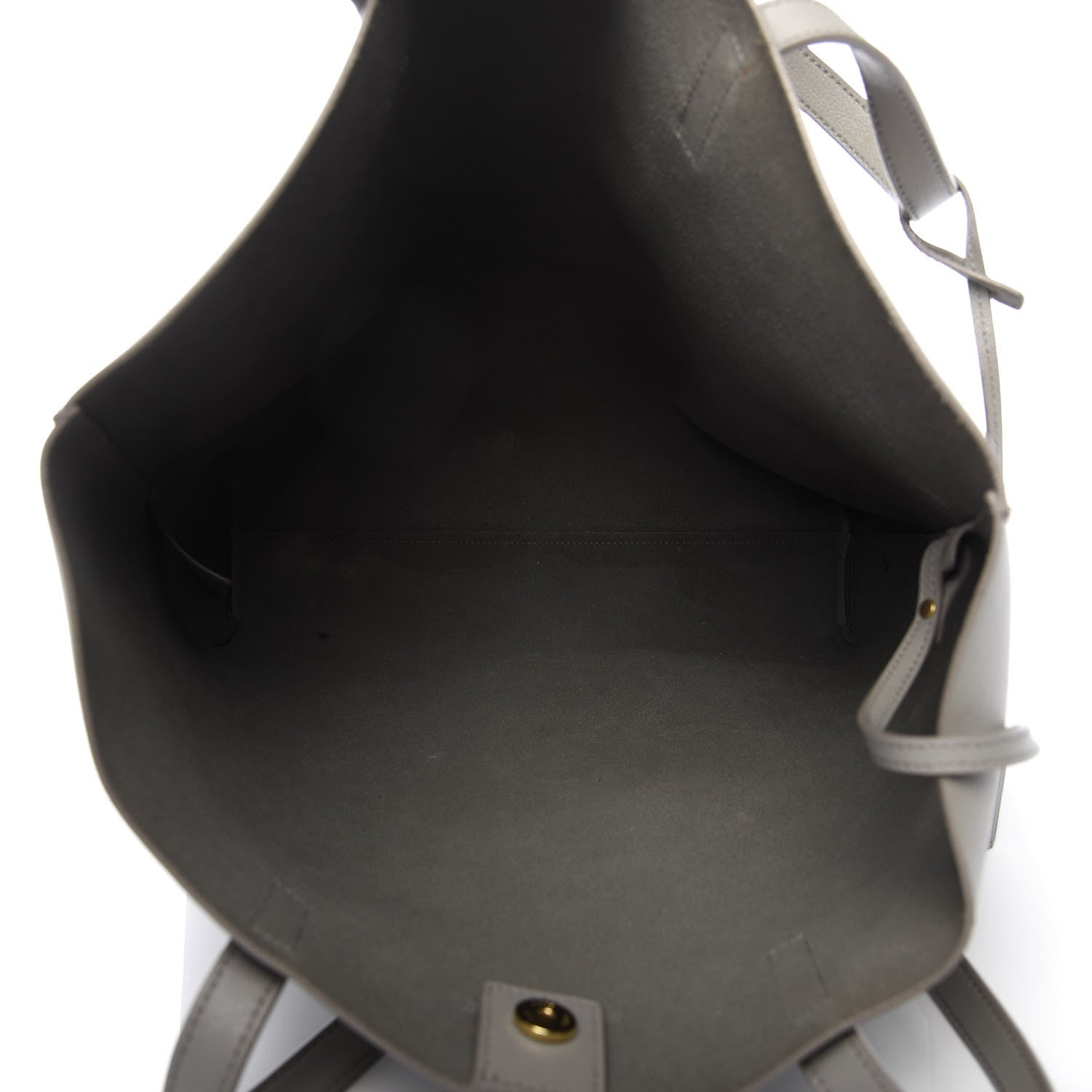 Saint Laurent Calfskin Medium Shopping Tote Light Gray 5 of 9
